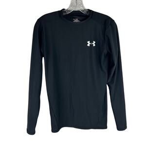 Under Armour Mens Heatgear Base Layer Compression Long Sleeve Shirt Size M Black